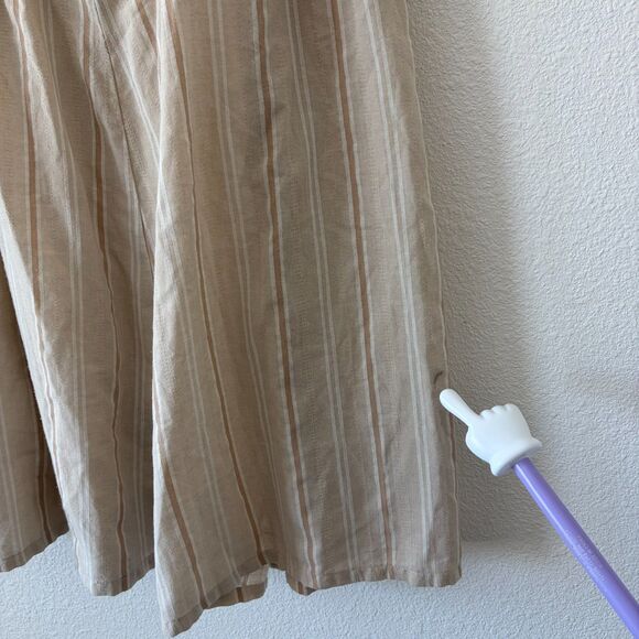 Vtg Anthropologie Beige Stripe Skirt US 6 Button Front Cottagecore Western Rodeo - Picture 6 of 10